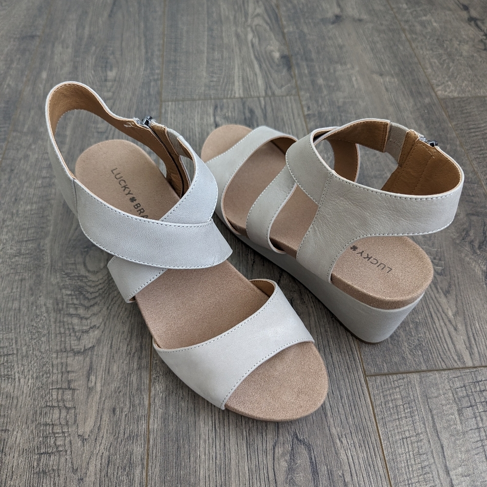 Lucky Brand Kakina Wedges (Chalk color)